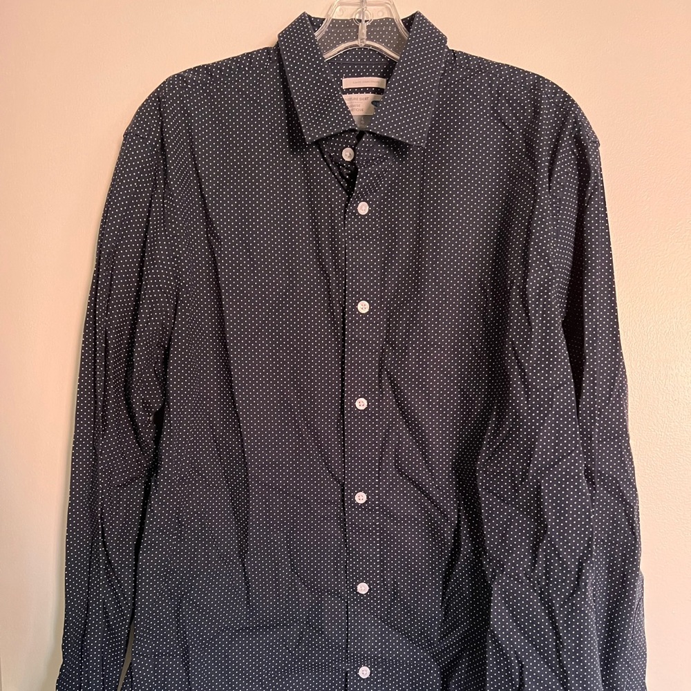 Old Navy Large Navy Slim Fit Button Down Shirt